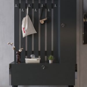 Festival Portmanto - Ayakkabılık P1002-4 Silver Antrasit Minifiks Bağlantılı