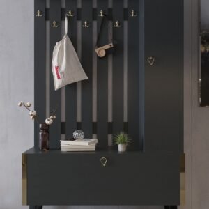 Festival Portmanto - Ayakkabılık P1002-4 GOLD Antrasit Minifiks Bağlantılı