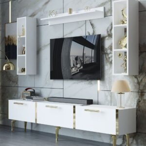 Festival Tv Ünitesi G3008-1-Y1-D1 Gold Beyaz