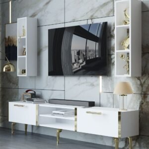 Festival Tv Ünitesi G3000-1-Y1-D1 Gold Beyaz