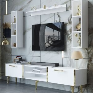 Festival Tv Ünitesi G3009-1-Y1-D1 Gold Beyaz