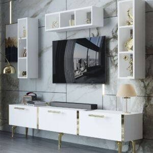Festival Tv Ünitesi G3007-1-Y1-D1 Gold Beyaz