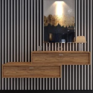 Lüks Dresuar İkili Çam - Silver Kulp