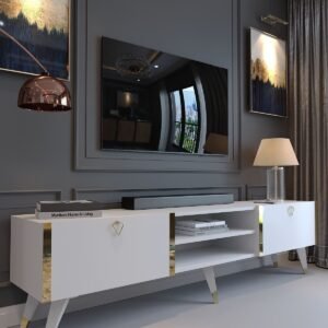 Festival Tv Sehpası G3830-1 Beyaz Gold