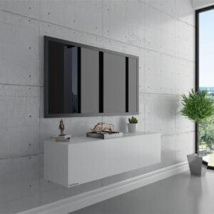 Duvara Monte Tv Sehpası Beyaz S6107-1