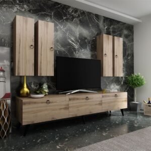 Ideal Tv Ünitesi + Duvar Raf Ve Dolaplı Q7820-3 Çırağan