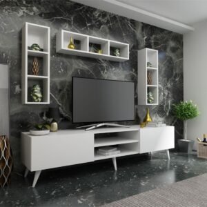 Ideal Tv Ünitesi Duvar Rafı Q7006-1 Beyaz
