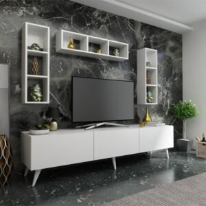 Ideal Tv Ünitesi Duvar Rafı Q7007-1 Beyaz