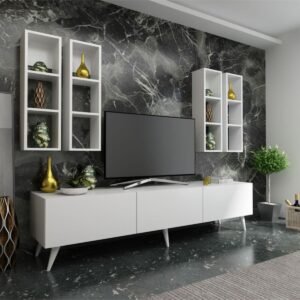 Ideal Tv Ünitesi Duvar Rafı Q7002-1 Beyaz