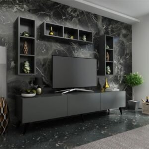 Ideal Tv Ünitesi Duvar Rafı Q7007-4 Antrasit