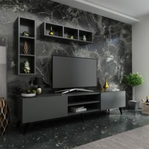 Ideal Tv Ünitesi Duvar Raflı Q7805-4 Antrasit