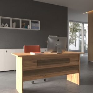 Festival Office Desk - OFFICE-8-6-2-180X75 White - Walnut
