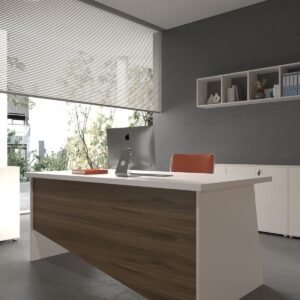 Festival Office Desk - OFFICE-7-1-2-160X60 White - Walnut