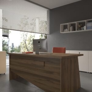 Festival Office Desk - OFFICE-10-2-2-140X75 White - Walnut