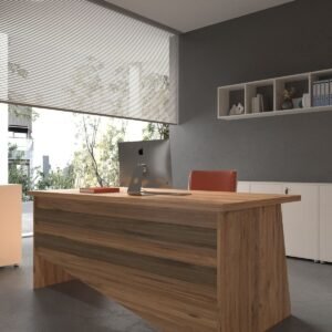 Festival Office Desk - OFFICE-6-6-2-160X60 White - Walnut