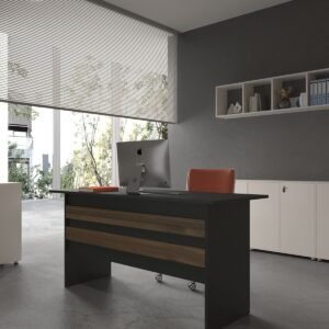 Festival Office Desk - OFFICE-1-4-2-180X90 White - Walnut