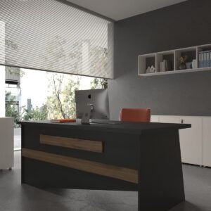 Festival Office Desk - OFFICE-9-4-2-180X75 White - Walnut