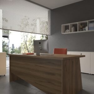 Festival Office Desk - OFFICE-7-2-2-120X60 White - Walnut