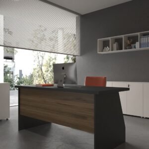 Festival Office Desk - OFFICE-2-4-2-140X60 White - Walnut