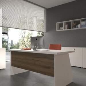 Festival Office Desk - OFFICE-2-1-2-120X60 White - Walnut