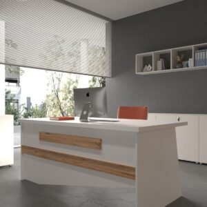 Festival Office Desk - OFFICE-9-1-6-160X90 White - Pine