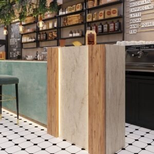 Festival Led Welcome Desk - 90 cm - BL004-8-6 - Travelter Pine