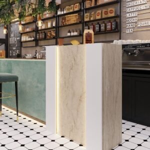 Festival Led Welcome Desk - 90 cm - BL004-8-1 - Travelter - White