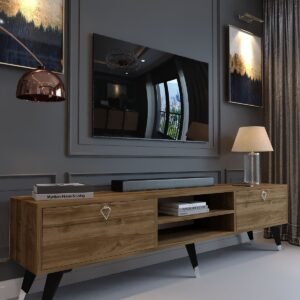 Festival TV Stand Silver S23030-2 Walnut