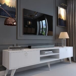 Festival TV Stand Silver S23030-1 White