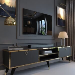 Festival TV Stand Gold G33030-4 Anthracite