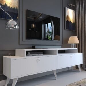 Festival TV Stand Silver S23010-1 White