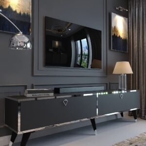 Festival TV Stand Silver S33016-4 Anthracite