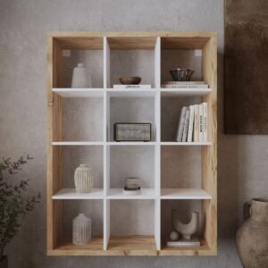 Festival Open Shelving Unit Wall Mounted R50106-6-1 Pine White