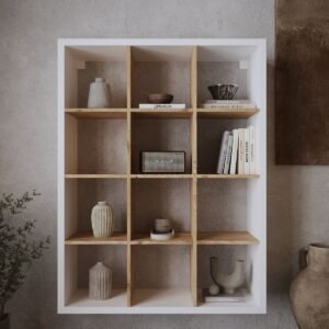 Festival Open Shelving Unit Wall Mounted R50106-1-6 Pine White