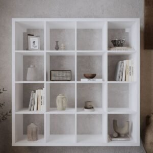 Festival Open Shelving Unit Wall Mounted R50108-1 Glossy White