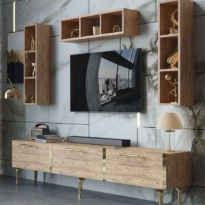 Festival TV Unit G3007-6-Y1-D1 Gold A. Pine
