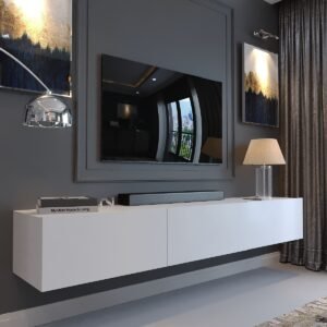 Festival TV Stand DV-Q17-1 White Glossy Minifix Connection Wall Mounted TV Unit