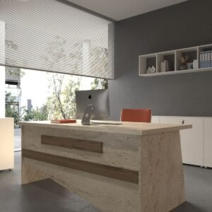 Festival Office Desk - OFFICE-10-8-2-120X90 White - Walnut