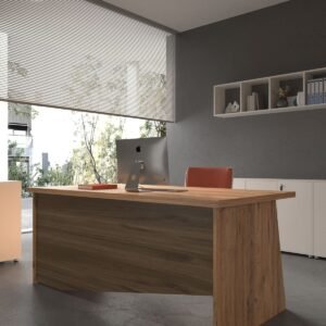 Festival Office Desk - OFFICE-5-6-2-160X90 White - Walnut
